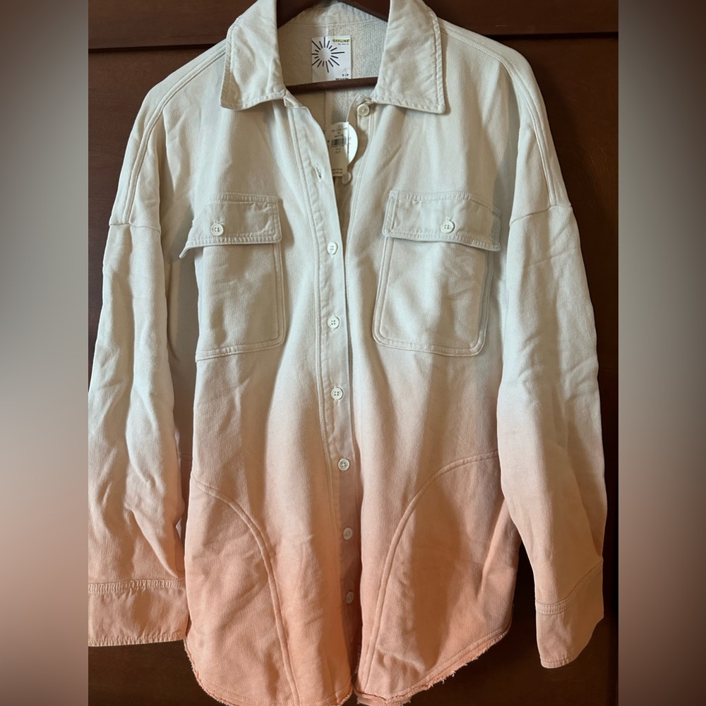 Aerie Cream Button-Up Shirt